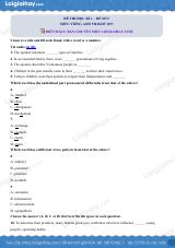Đề thi học kì 1 Tiếng Anh 9 Right on! - Đề số 5